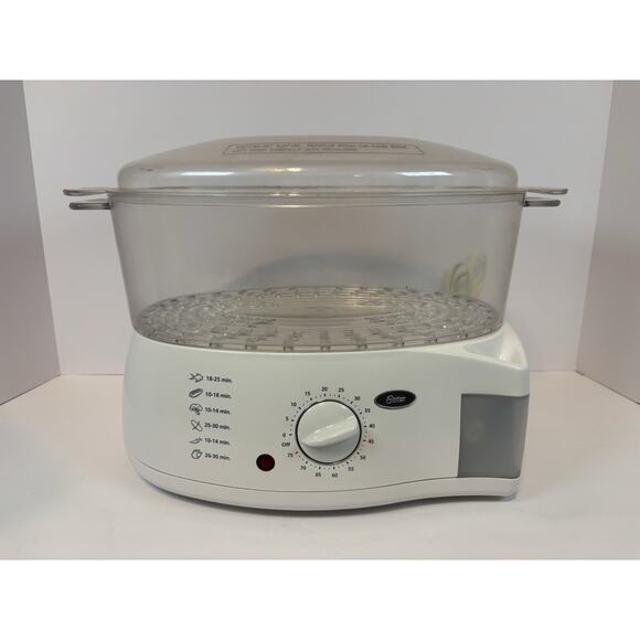 Oster Electric 2-Tier Food Steamer 6 Quart White Model 5713 - Tested And Working - Picture 7 of 16